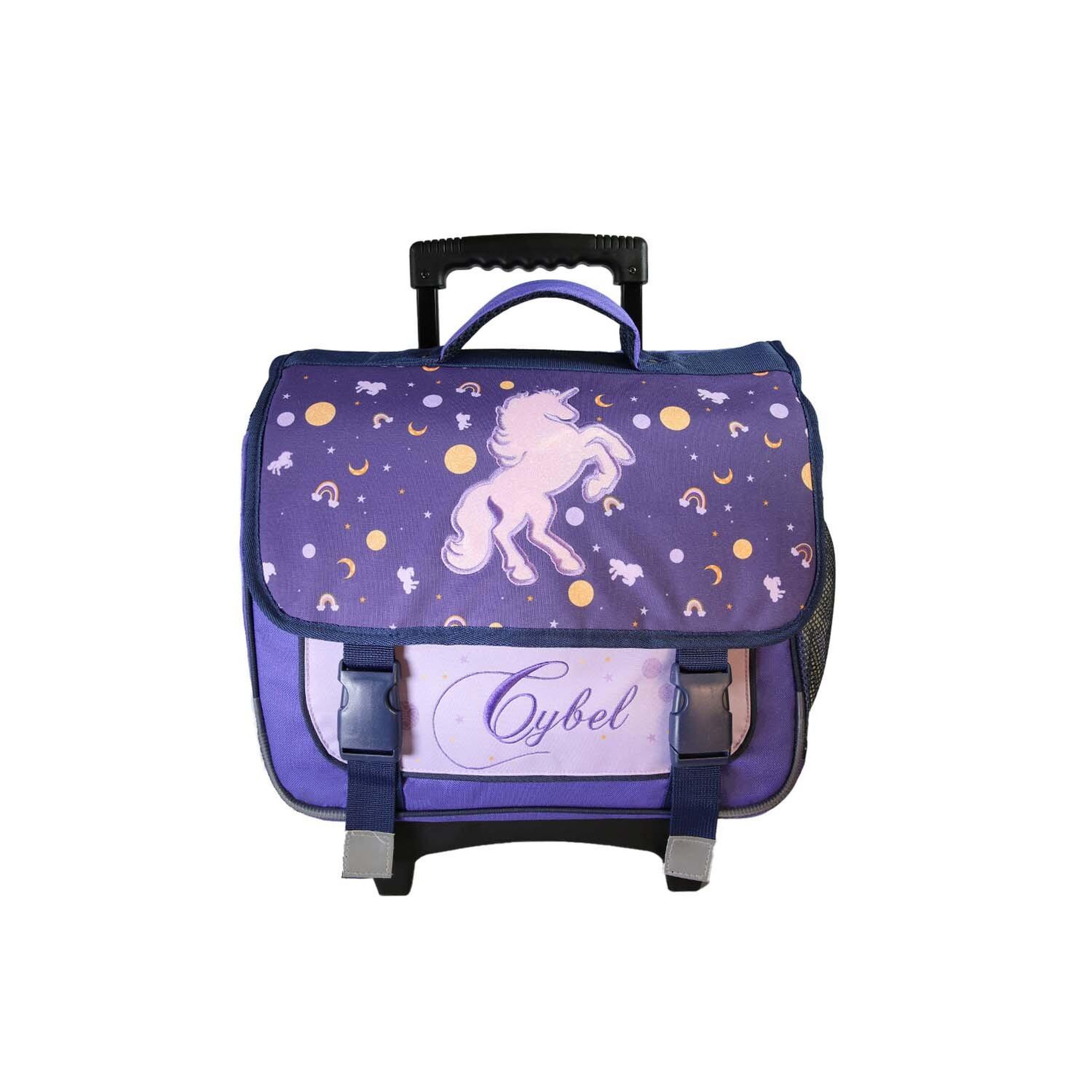 Bagtrotter Cybel – cartable à roulettes 38 cm primaire – violet – fille – 2 compartiments