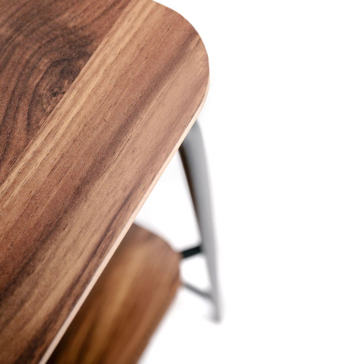 KB8 Console en MDF et Métal 2 étages - L.110 x H.77,5cm - Marron et Noir