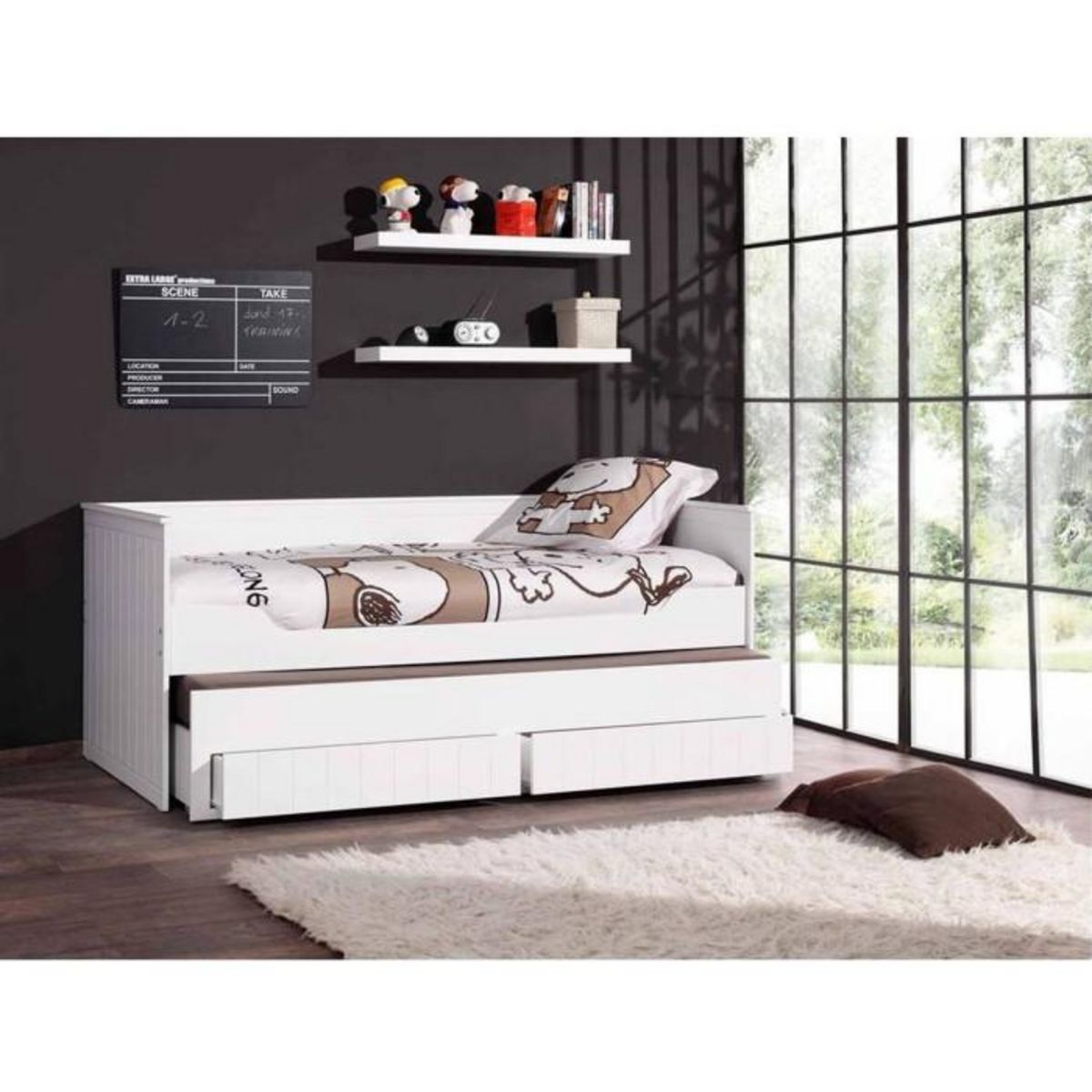 Paris Prix Lot de 2 Étagères Murales  Robin  Blanc