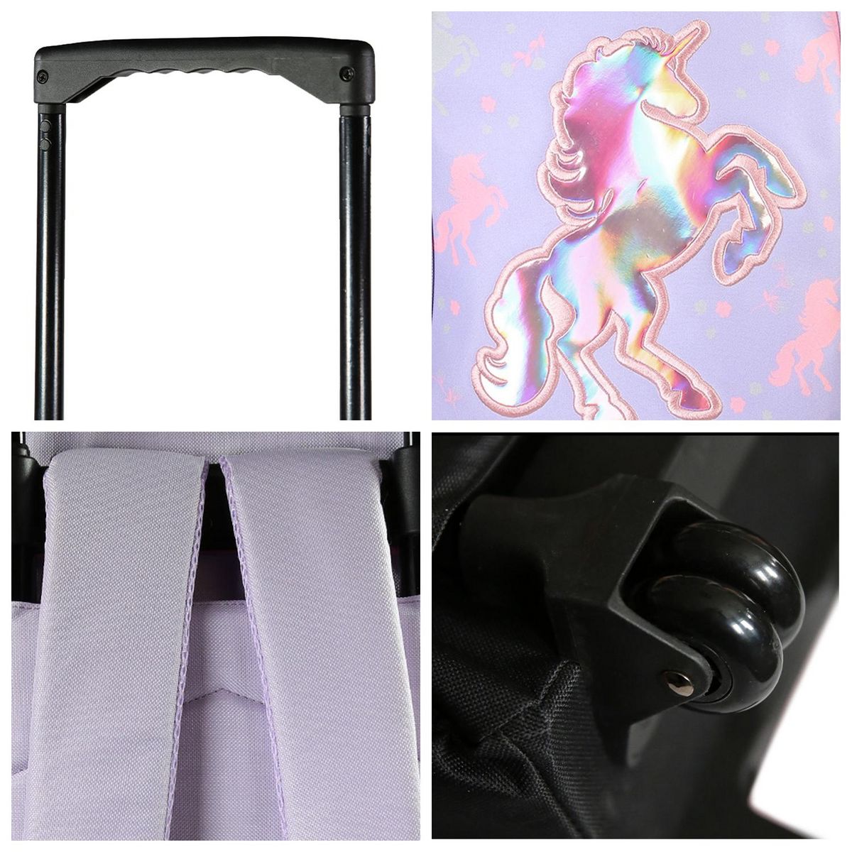 Bagtrotter Bagtrotter - Cybel - Sac à Dos Scolaire - Sac à Dos à Roulettes -  Violet - 2 Compartiments Zippés - 1 Poche Bouteille - 33x16x45cm - Bretelles Matelassées - Dos Matelassé - Matière Polyester - Sac à Dos Scolaire Primaire