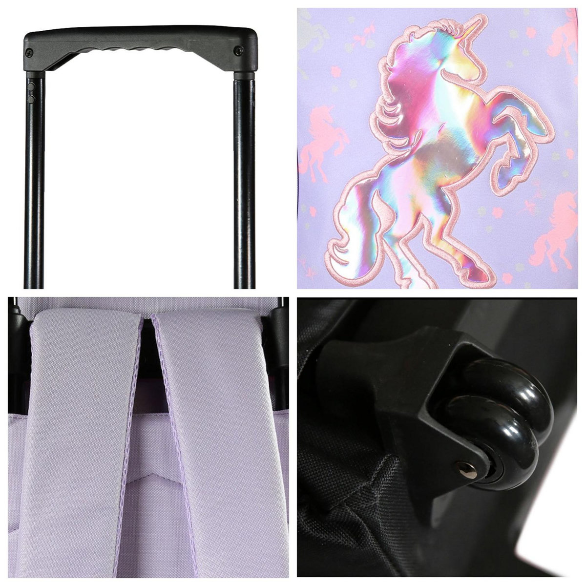 Bagtrotter Bagtrotter - Cybel - Sac à Dos Scolaire - Sac à Dos à Roulettes -  Violet - 2 Compartiments Zippés - 1 Poche Bouteille - 33x16x45cm - Bretelles Matelassées - Dos Matelassé - Matière Polyester - Sac à Dos Scolaire Primaire