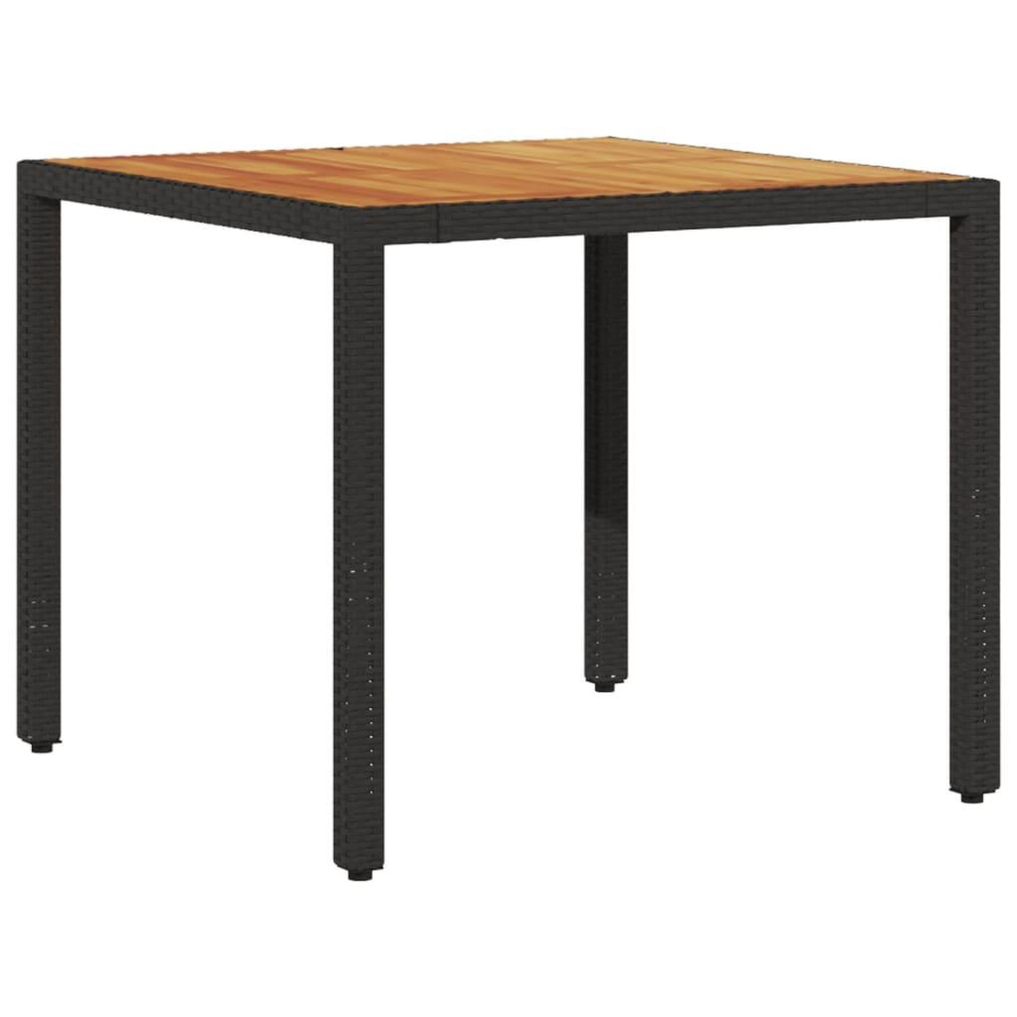 Voir la diapositive 4 : VIDAXL Ensemble a manger de jardin et coussins 5 pcs noir rotin acacia