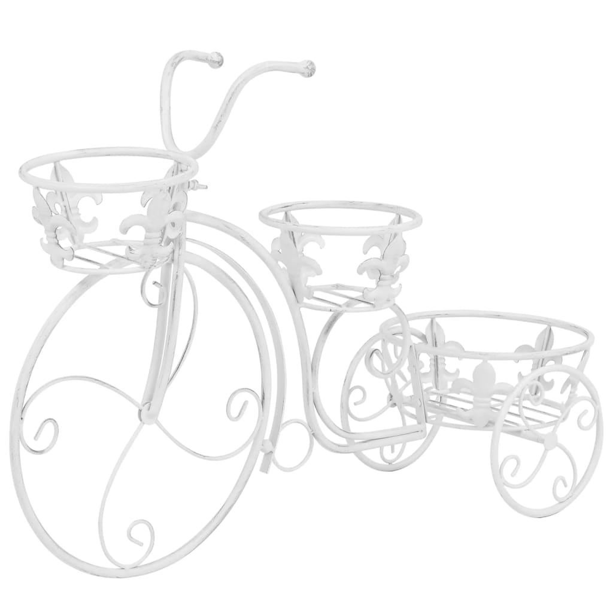 VIDAXL Support de plantes sous forme de velo Style vintage Metal