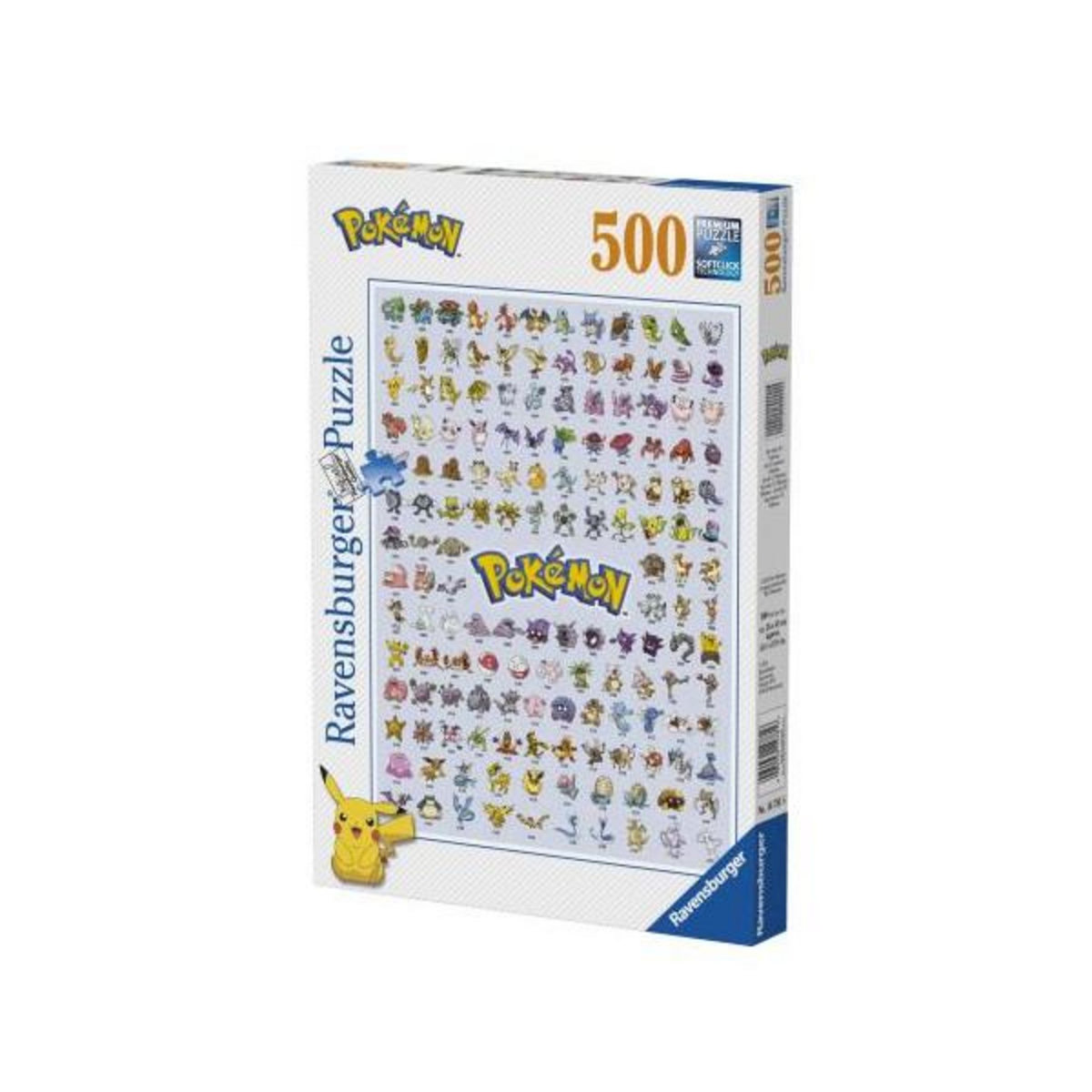 RAVENSBURGER Puzzle 500 pièces Ravensburger Pokémon Pokédex première génération