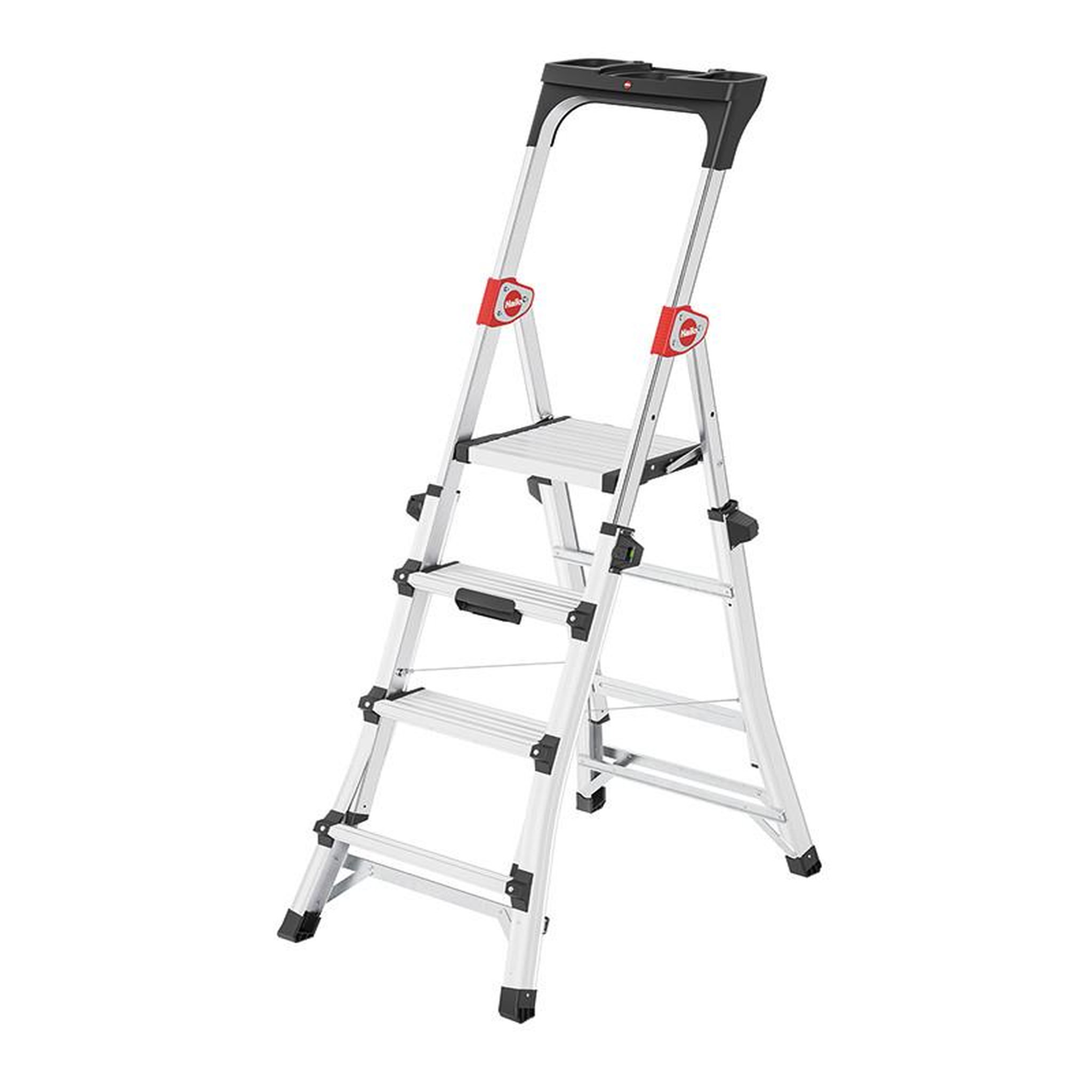 Voir la diapositive 5 : HAILO Escabeau professionnel télescopique 3m adapté aux escaliers hailo tl100
