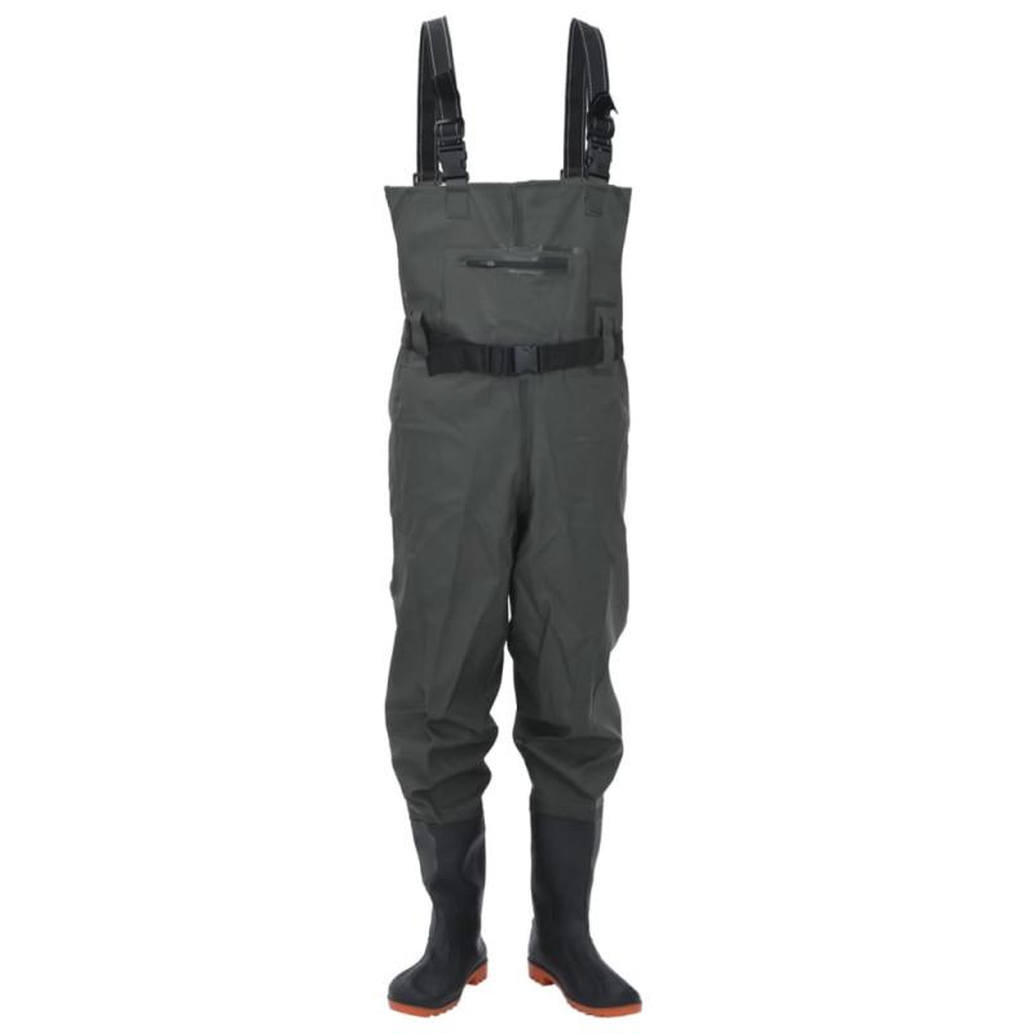 Voir la diapositive 2 : VIDAXL Cuissardes avec bottes et ceinture vert foncé taille 46