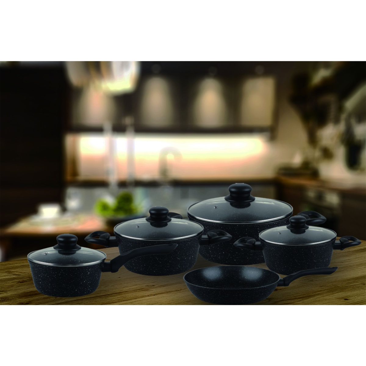 Batterie de cuisine induction NAPOLEON 9 pièces 