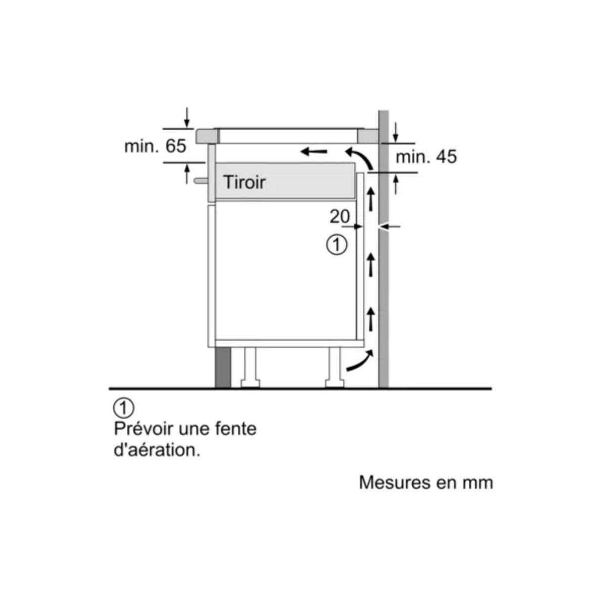 BOSCH Table de cuisson induction 80cm 4 feux 7400kw noir - PVS831HC1H