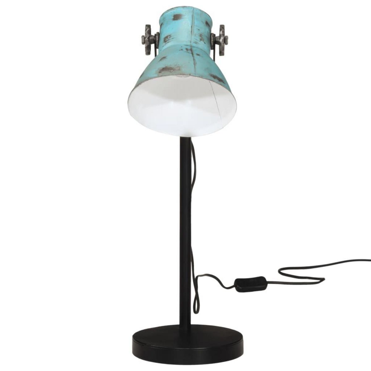 VIDAXL Lampe de bureau 25 W bleu delave 17x17x60 cm E27