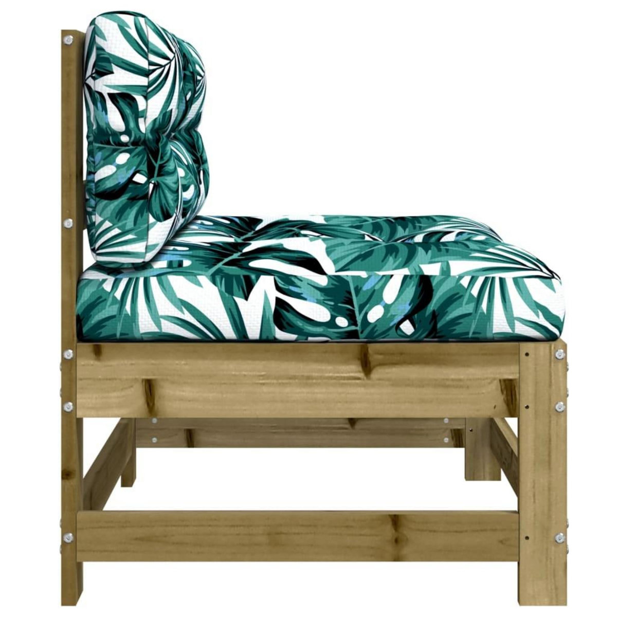 VIDAXL Canape central avec coussins bois de pin impregne