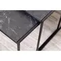 TOILINUX Table basse extensible en 3 pièces en Mélamine et Métal - L.120 à 232 cm - Noir