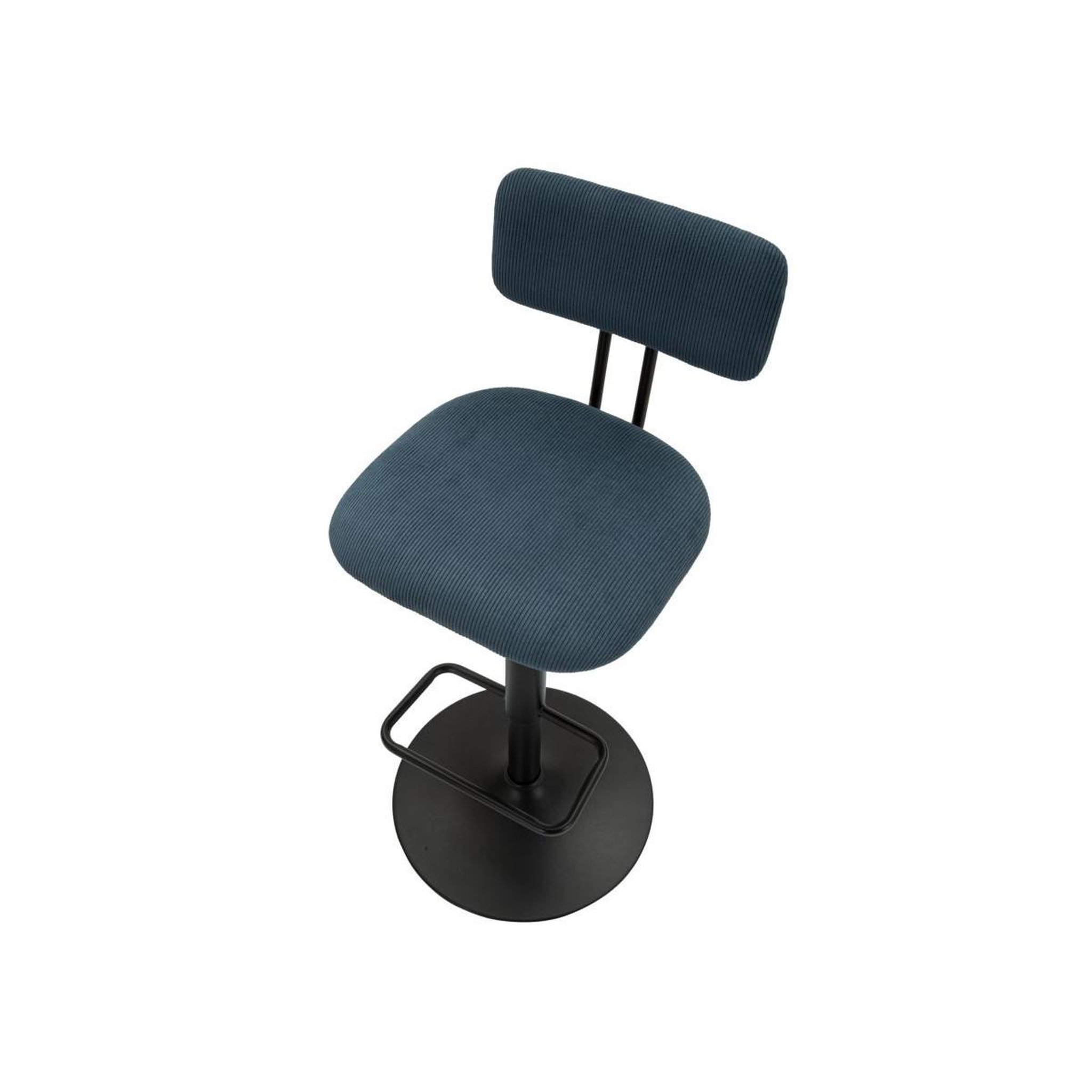 Voir la diapositive 5 : Paris Prix Lot de 2 chaises de bar réglable  destiny  85-106cm noir & bleu