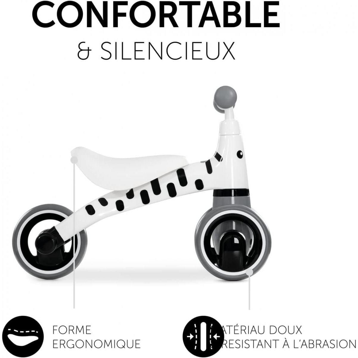 HAUCK Porteur pour tout-petit 1st Ride Three Zebra Blanc