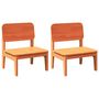 Voir la diapositive 2 : VIDAXL Chaises de jardin lot de 2 cire marron 60x52,5x72 cm