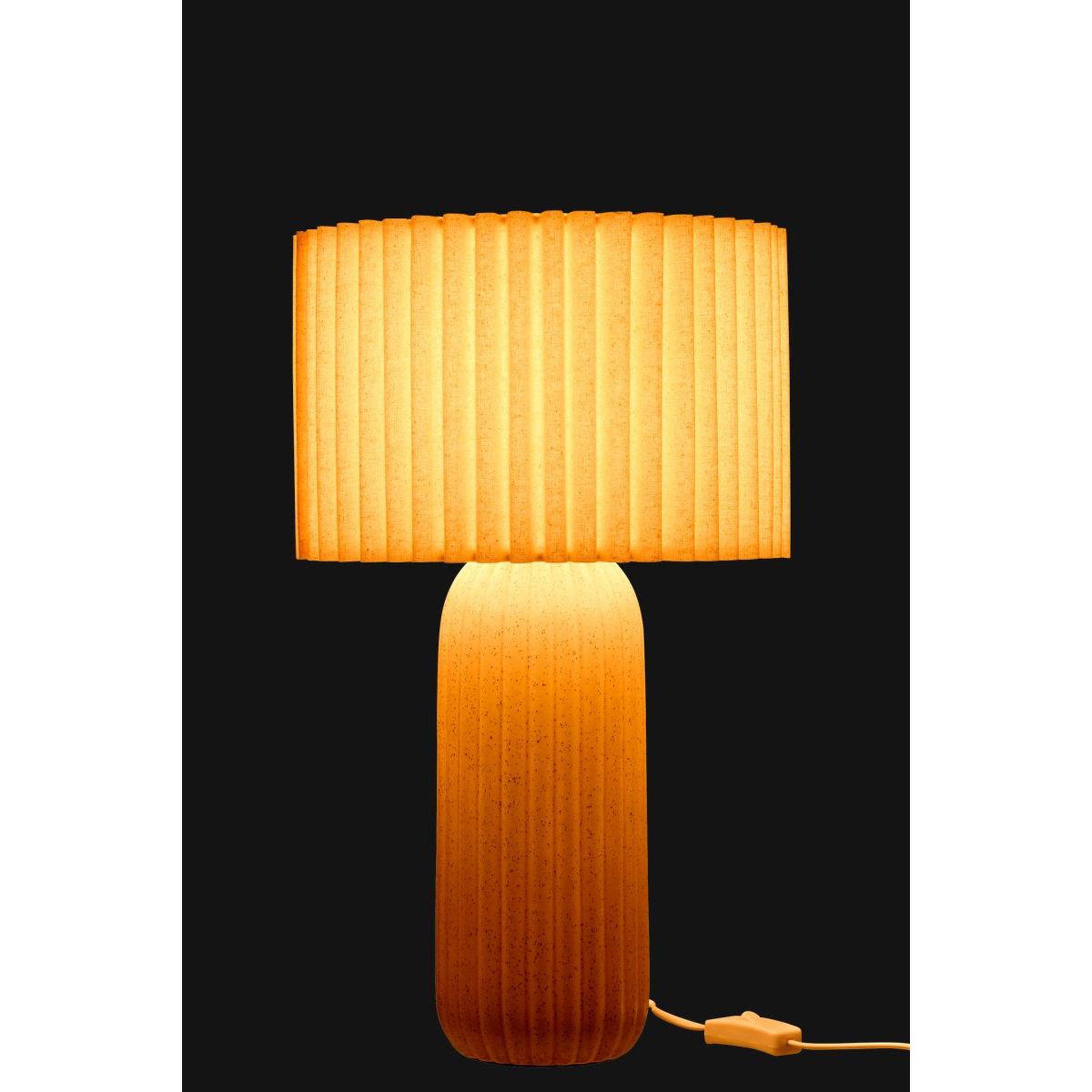 Voir la diapositive 3 : J-LINE Lampe à poser en céramique  ruth  50cm camel