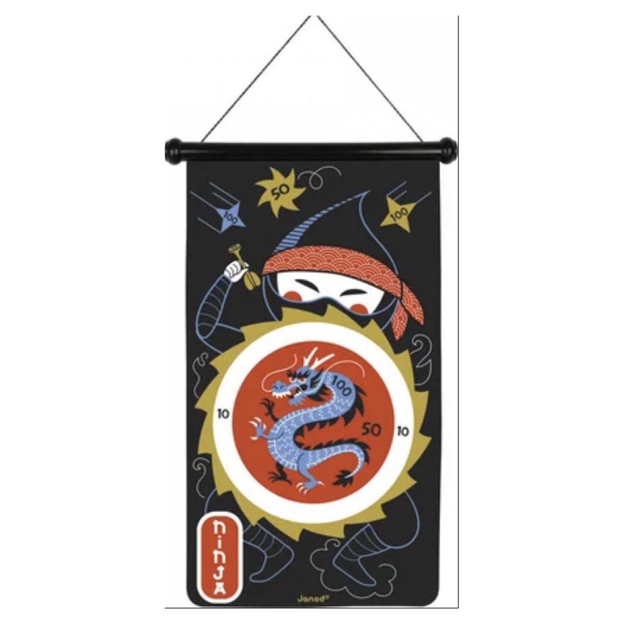 Voir la diapositive 2 : Juratoys-Janod Jeu de flechettes magnetiques Ninja
