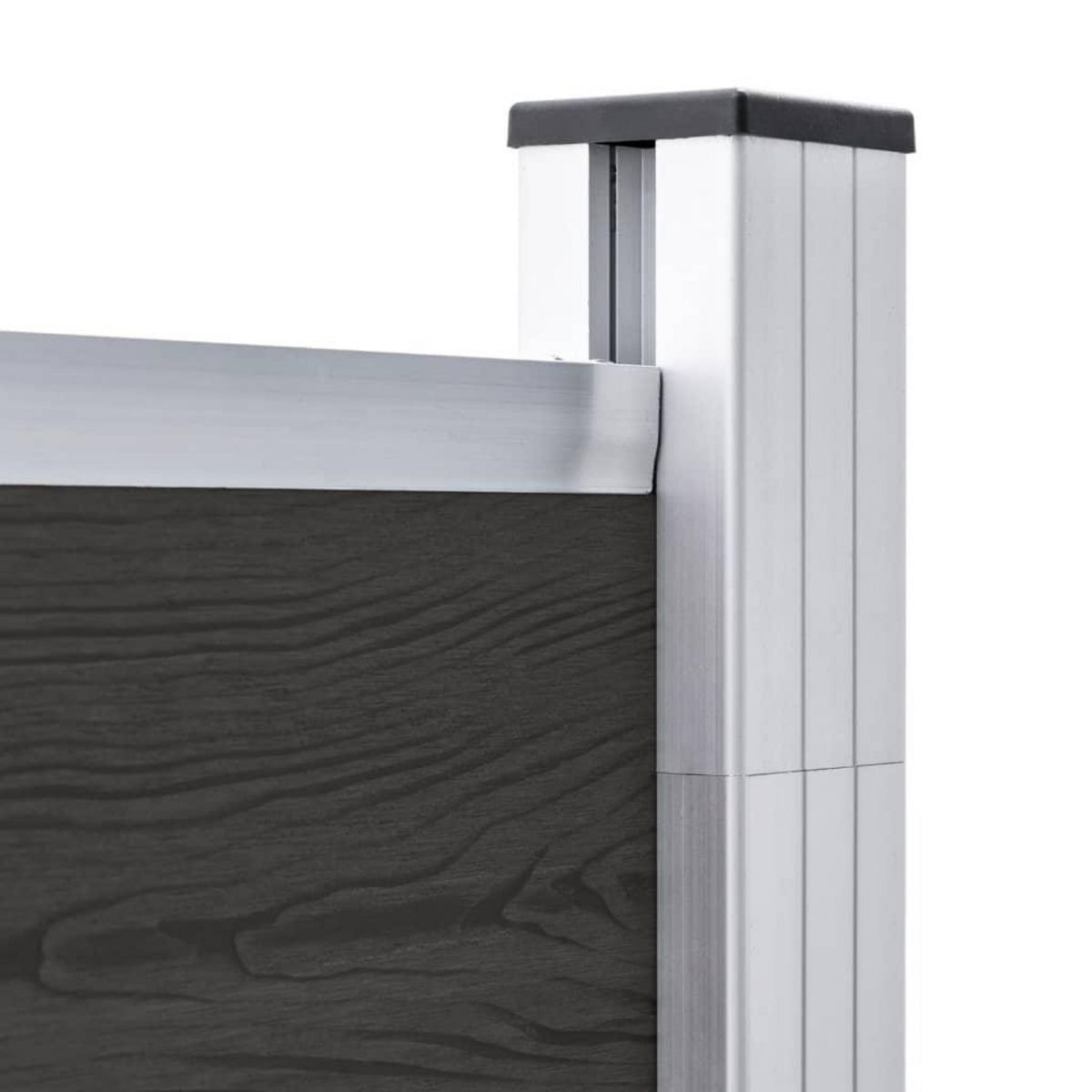 VIDAXL Panneau de cloture WPC 180x186 cm Noir