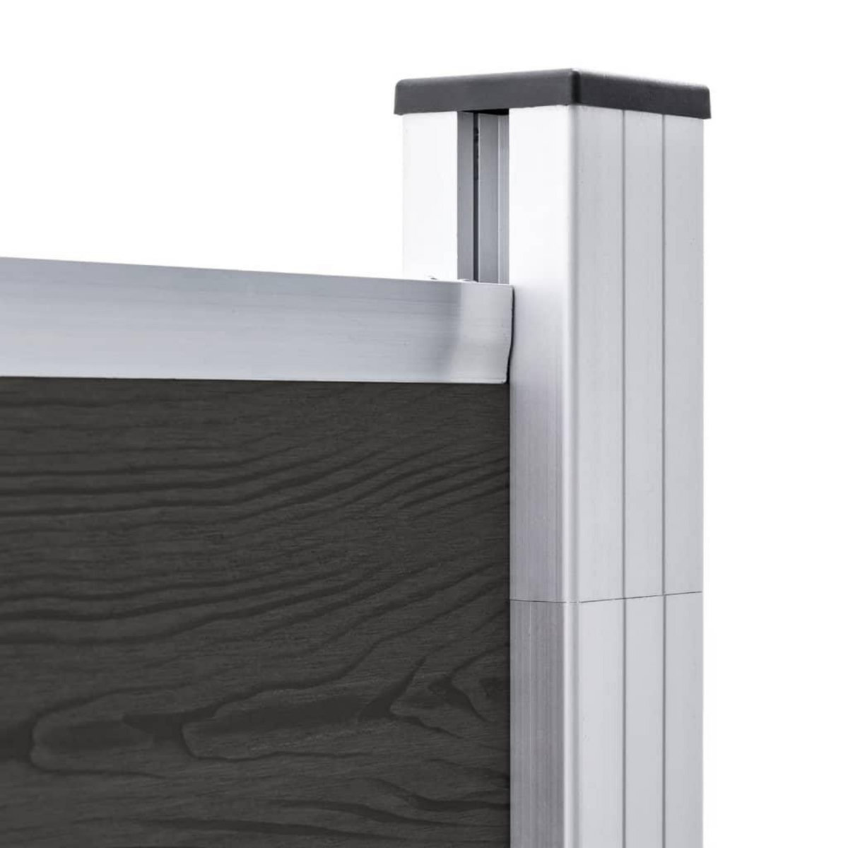 VIDAXL Panneau de cloture WPC 180x186 cm Noir