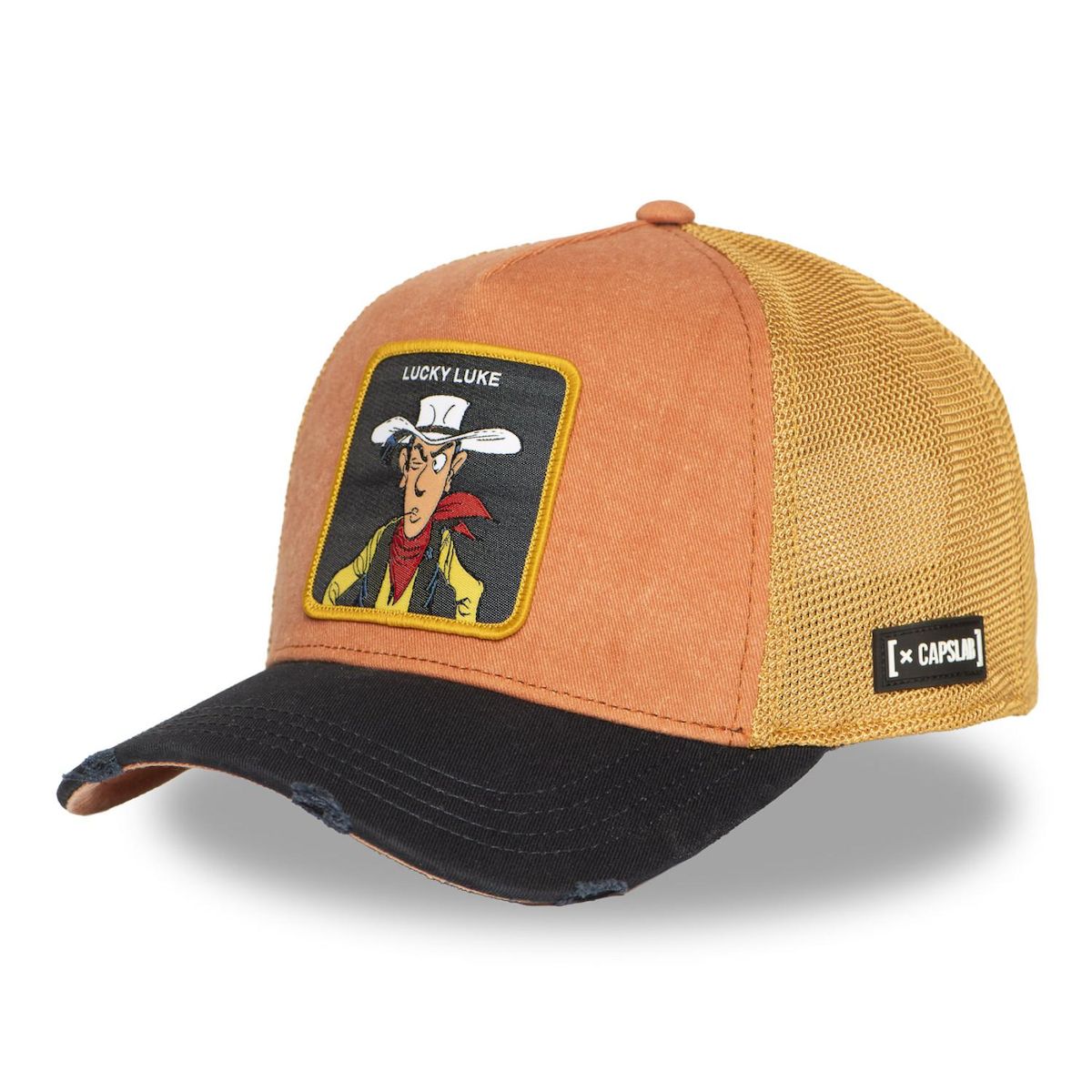 CAPSLAB Casquette trucker prenium Lucky Old Brown