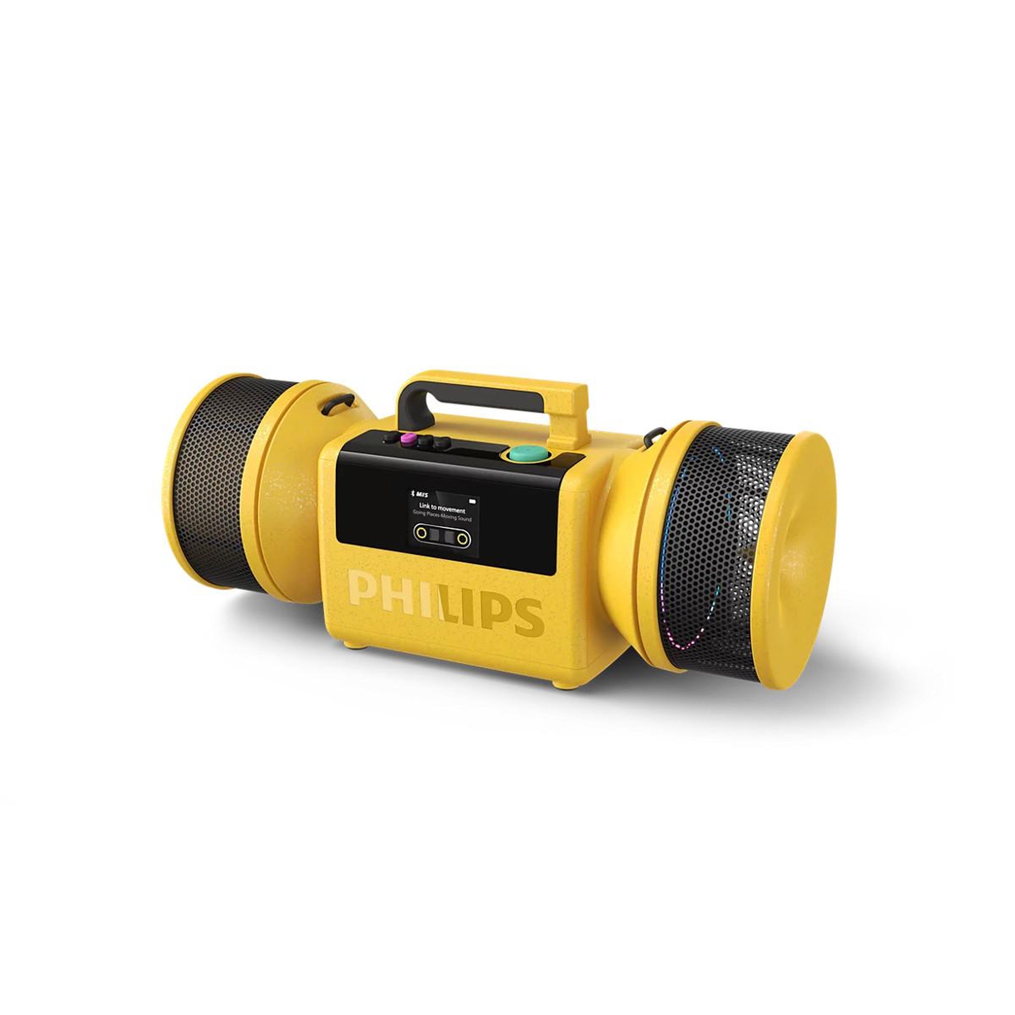 Voir la diapositive 2 : Philips Philips the tube enceinte portable stéréo jaune 140 w