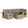 Voir la diapositive 2 : VIDAXL Salon de jardin avec coussins 8 pcs beige resine tressee