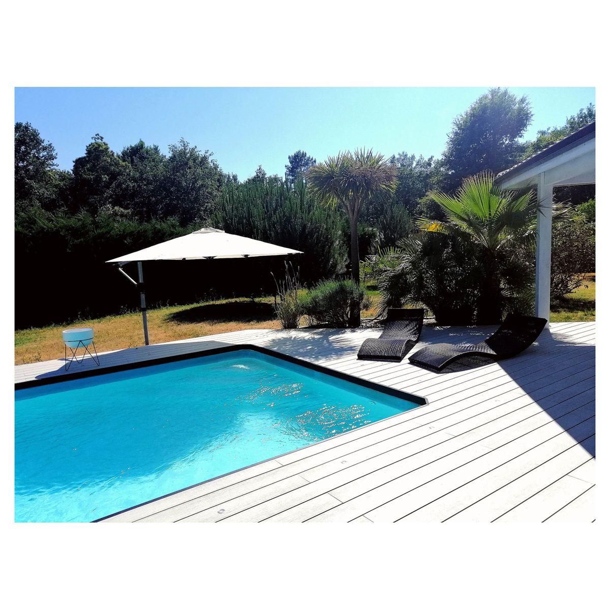GREEN OUTSIDE Pack terrasse composite Extra Protect coloris gris