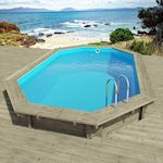Habitat et Jardin Piscine bois  Florida 145   - 6.57 x 4.57 x 1.45 m