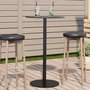 Voir la diapositive 1 : VIDAXL Table de jardin ronde noir Ø60x105 cm acier