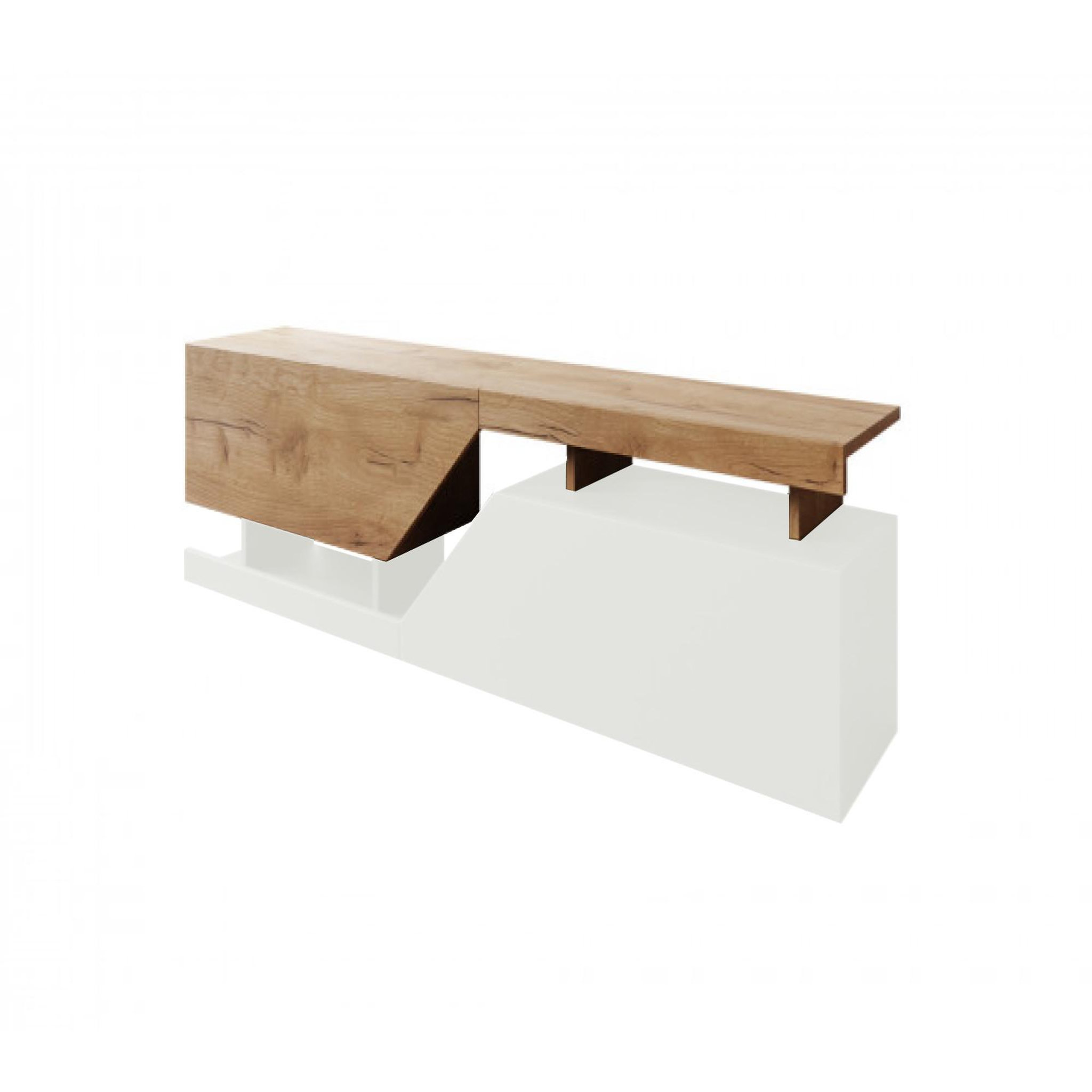 Voir la diapositive 1 : BEST MOBILIER Pitt - meuble tv - 160 cm - style industriel