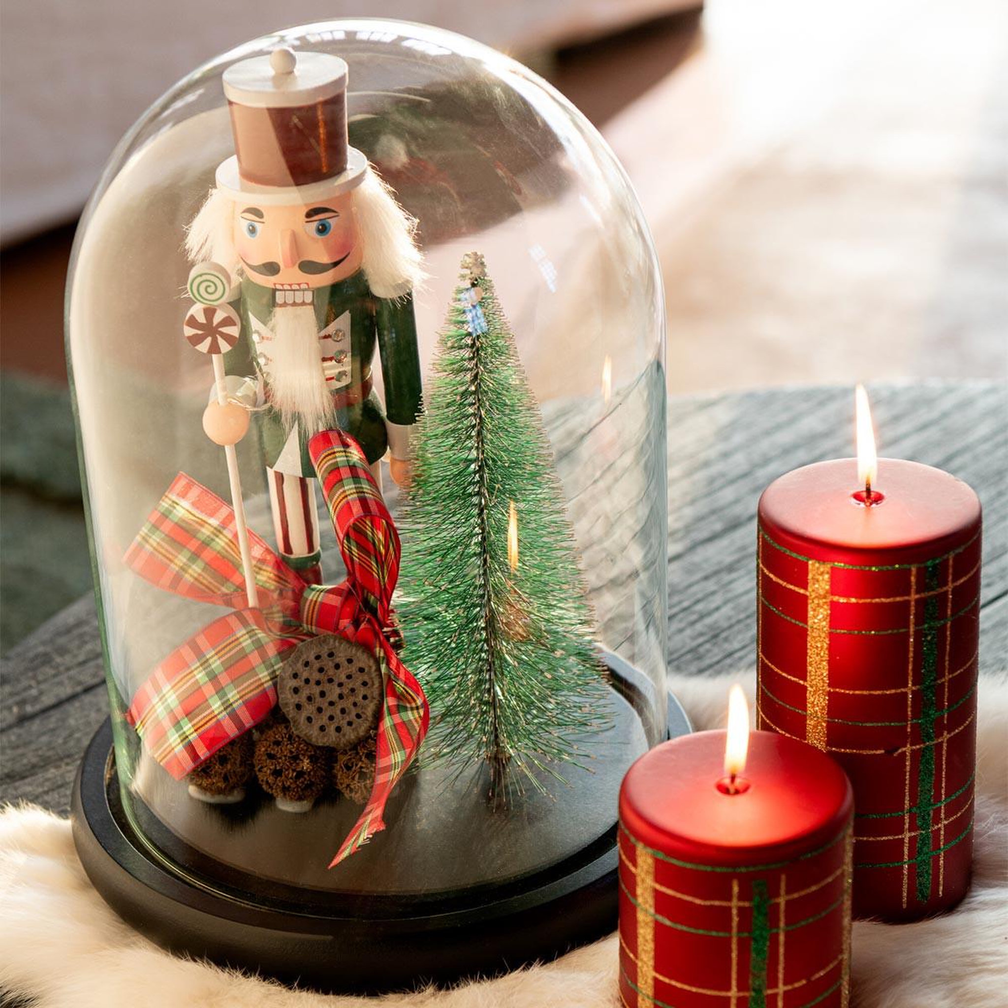 Voir la diapositive 3 : J-LINE Cloche déco noël  casse-noisette  29cm multicolore