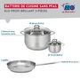 Voir la diapositive 2 : ELO Ensemble de 1 Poêle de cuisson 28 cm et 2 faitouts 12 et 24 cm Elo Profi Brillant