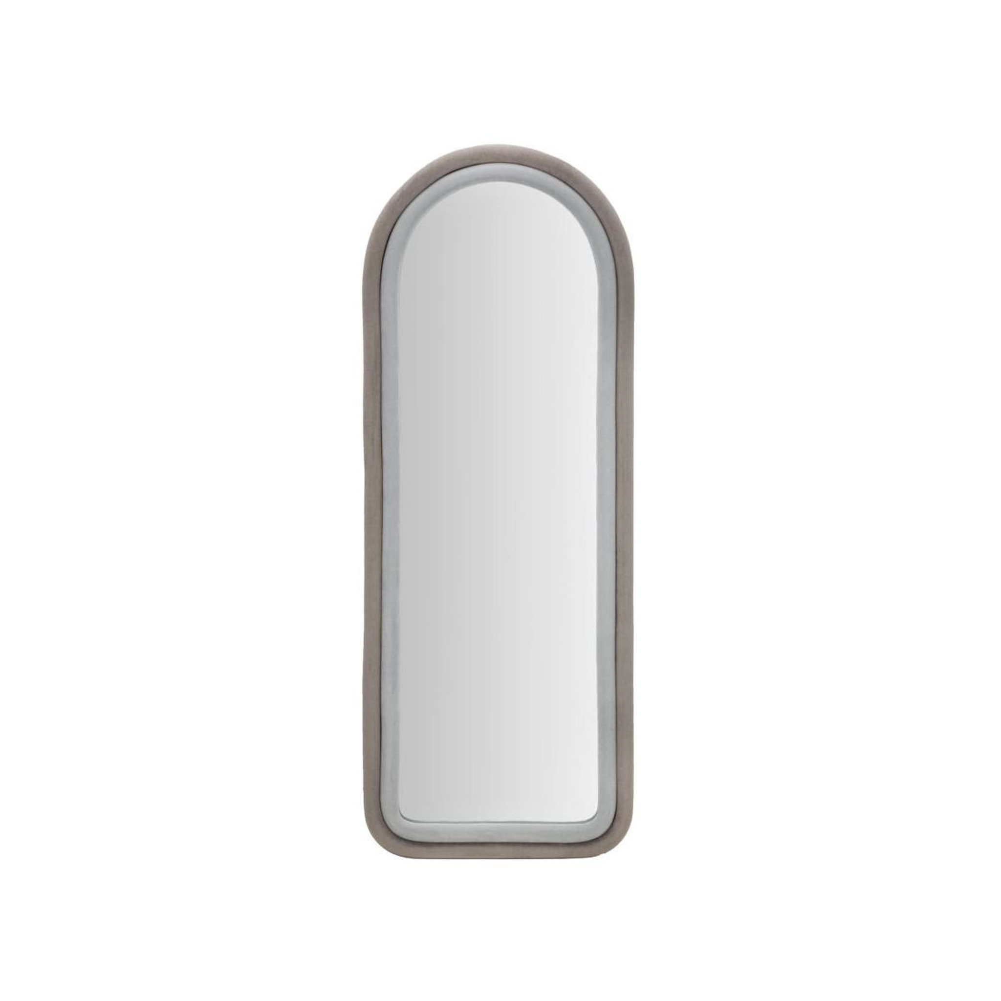 Paris Prix Miroir mural en velours  chloé  160cm gris & taupe