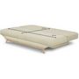Voir la diapositive 6 : MARKET24 Banquette convertible 3 places - Coffre de rangement - Tissu velours côtelé beige - L 190 x H 92 x P 84 cm - TEIJO