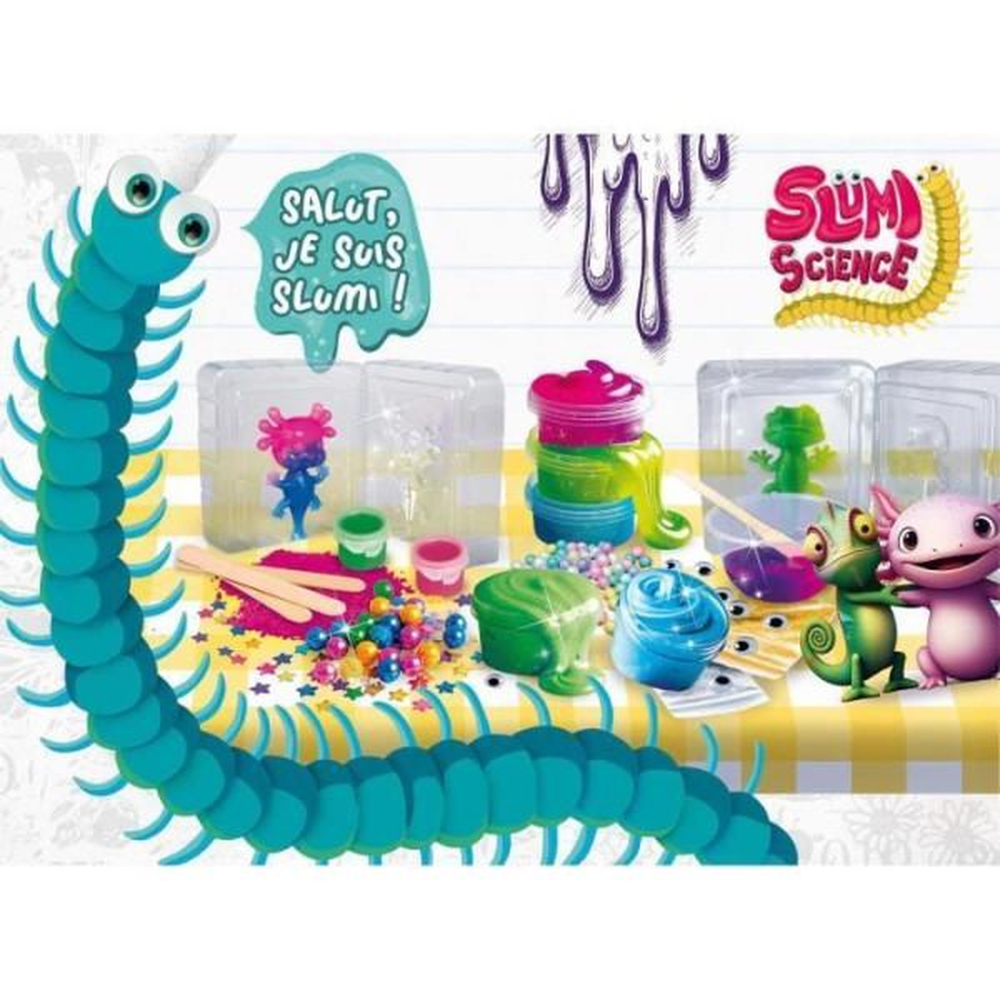 Voir la diapositive 3 : LISCIANI GIOCHI Squish et slime - Kit Scientifique - SLUMI SCIENCE - Composants Variés, Recettes Illustrées