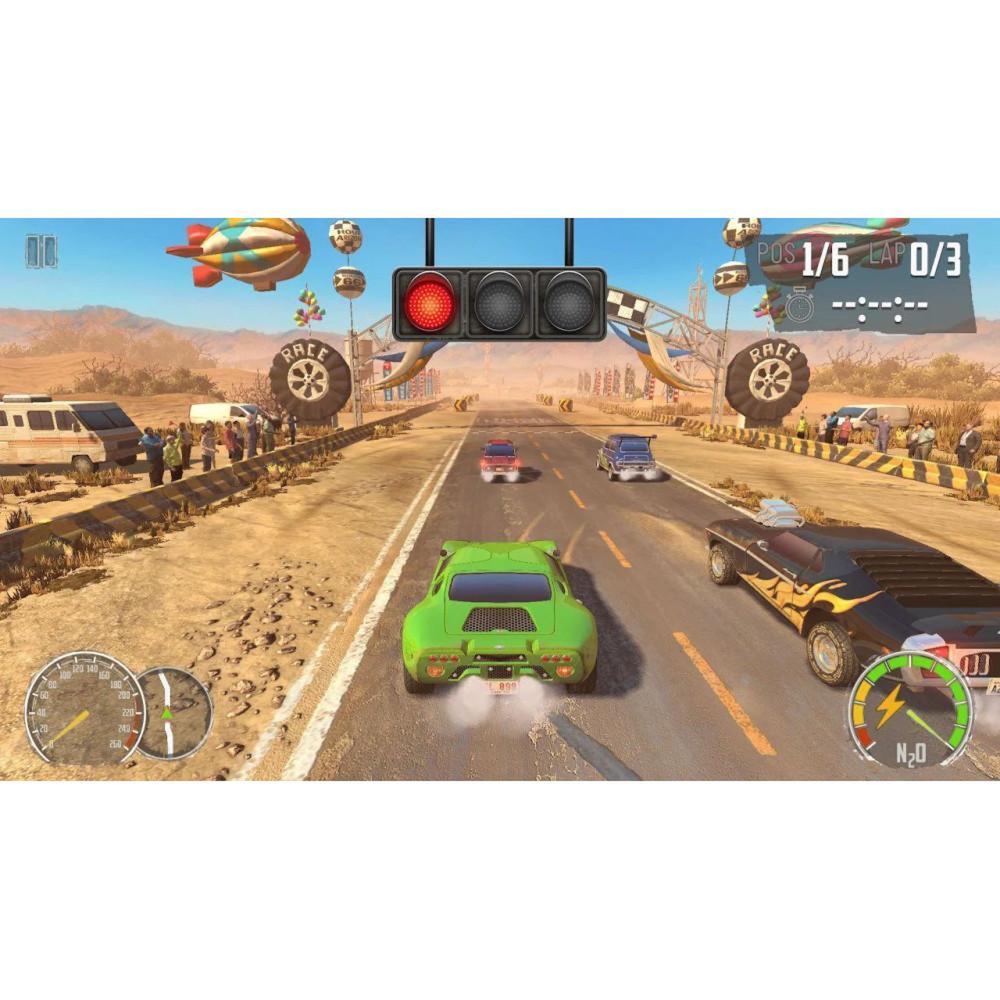 Voir la diapositive 2 : Just for games Turbo Booster Racing - Kit (volants + jeu) - Jeu Nintendo Switch - Code in a Box