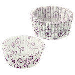 ZENKER Lot de 50 moules à muffins en papier motif fleur violette 7 cm Zenker Smart Pastry