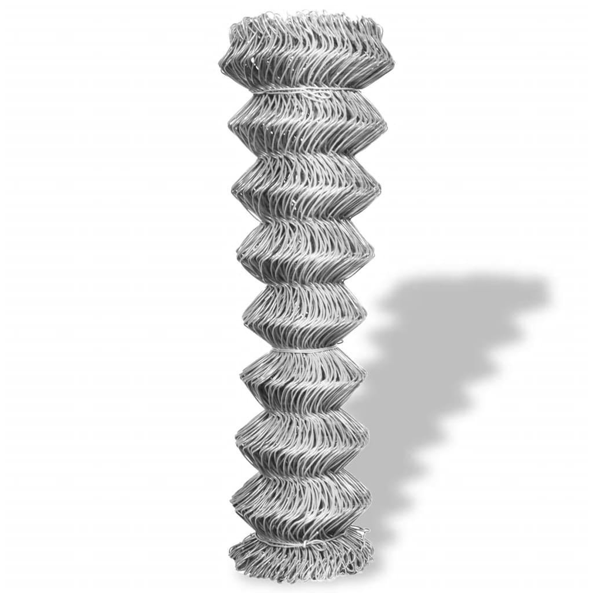 Voir la diapositive 2 : VIDAXL Cloture a mailles losangees Acier galvanise 15x0,8 m Argente