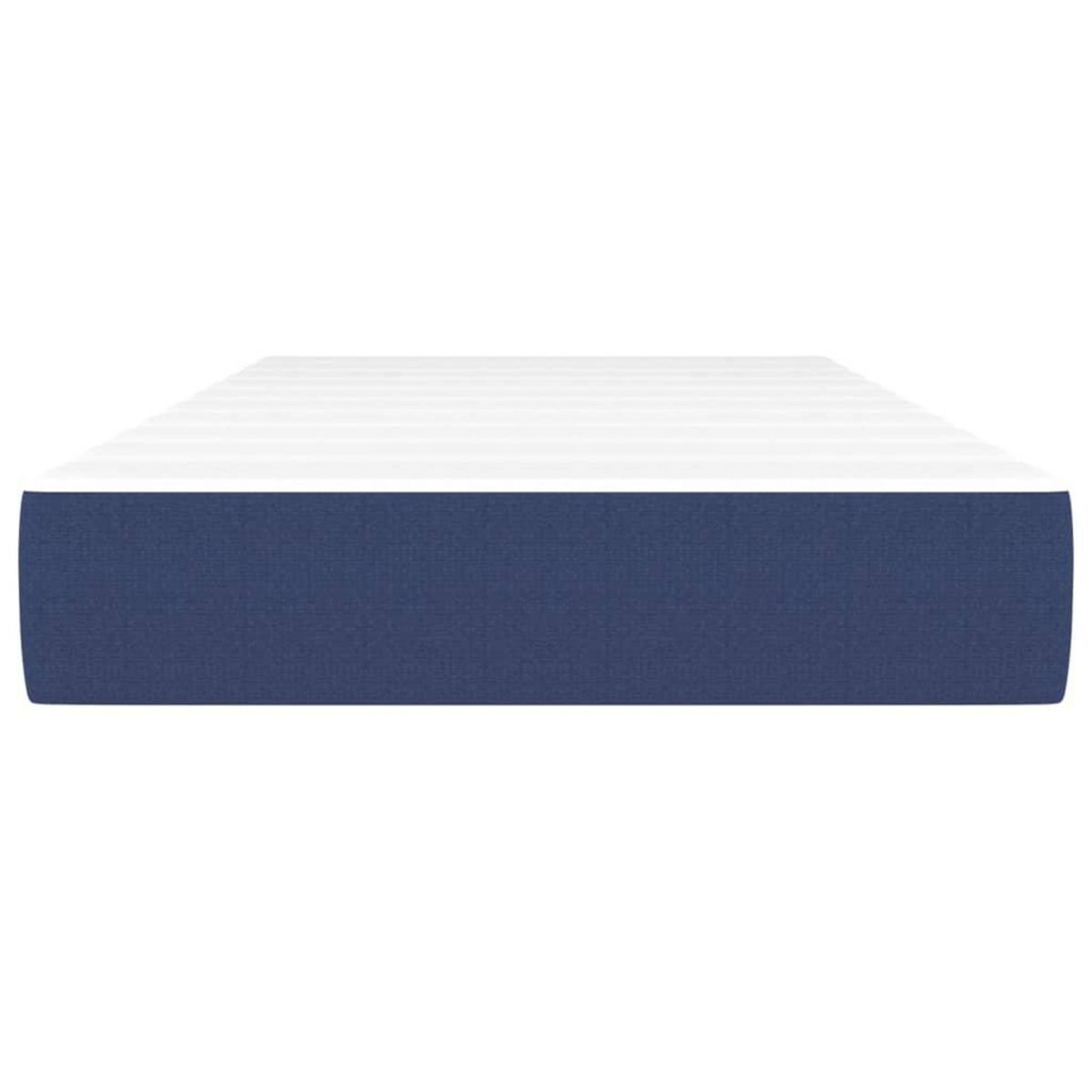 VIDAXL Matelas de lit a ressorts ensaches Bleu 90x190x20 cm Tissu