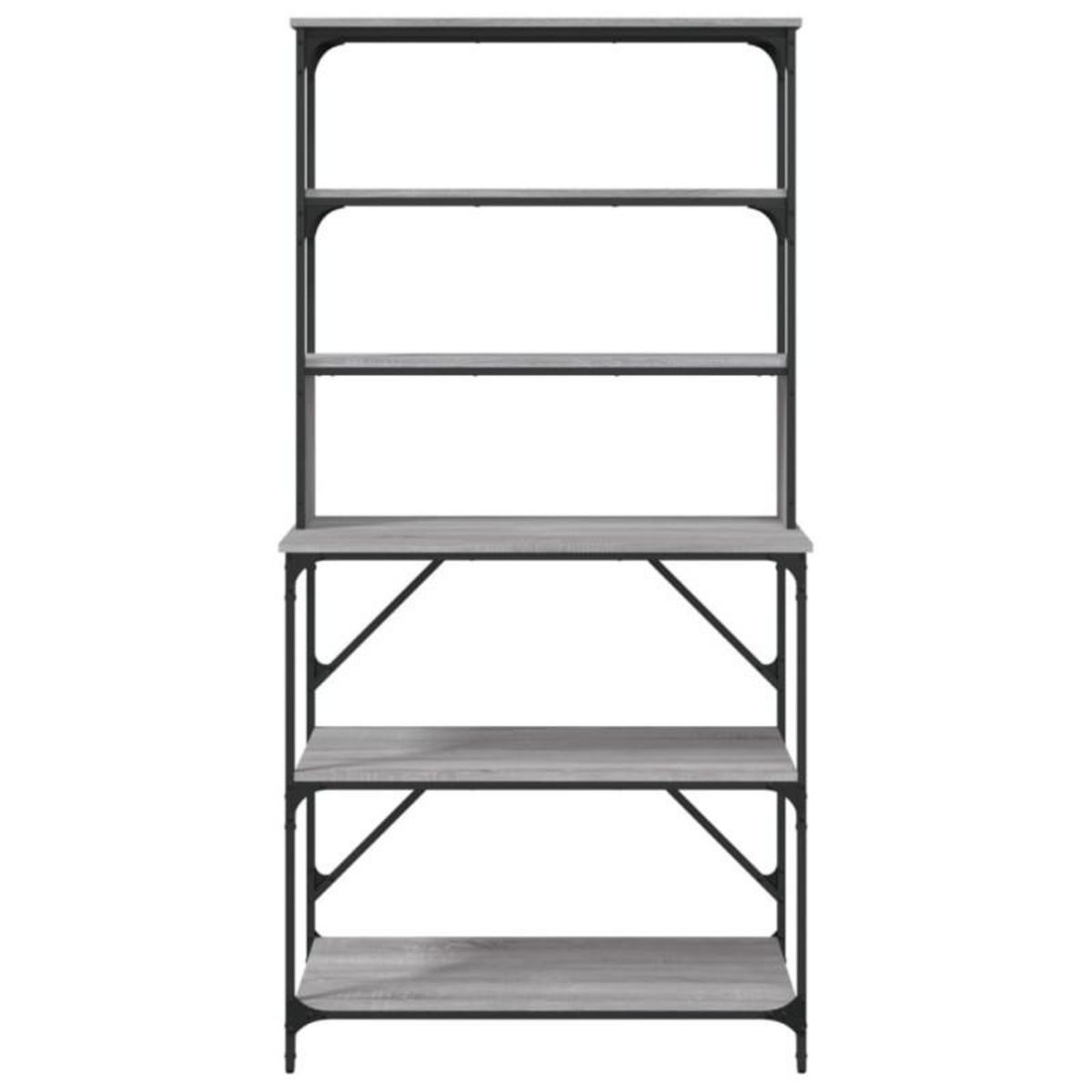 VIDAXL Support de boulanger à 6 niveaux sonoma gris 90x40x180 cm