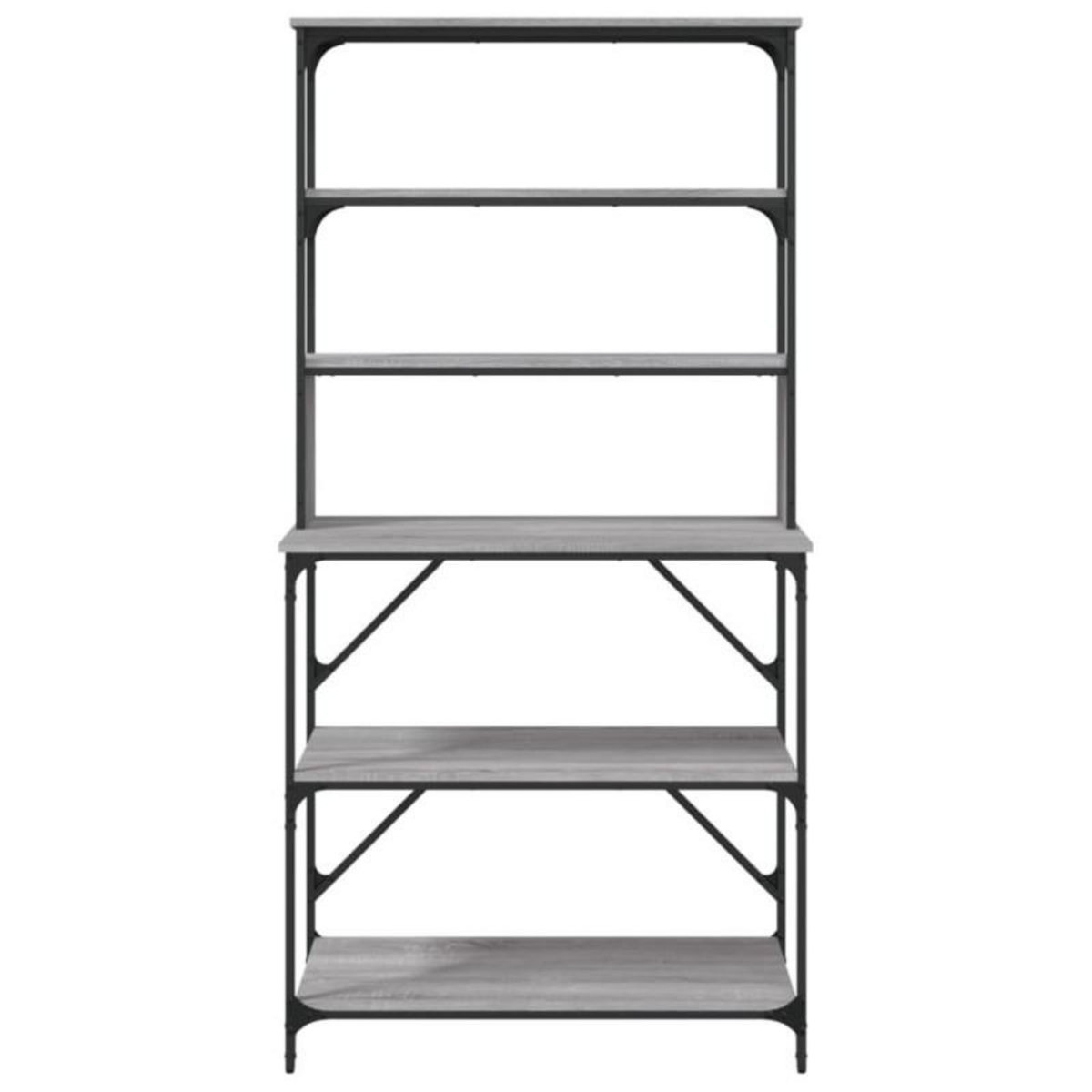 VIDAXL Support de boulanger à 6 niveaux sonoma gris 90x40x180 cm