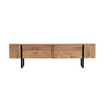 CONCEPT USINE Meuble tv industriel avec placards bois et noir 180cm MOOV