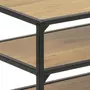 CONCEPT USINE Meuble tv industriel bois et métal noir FACTORY