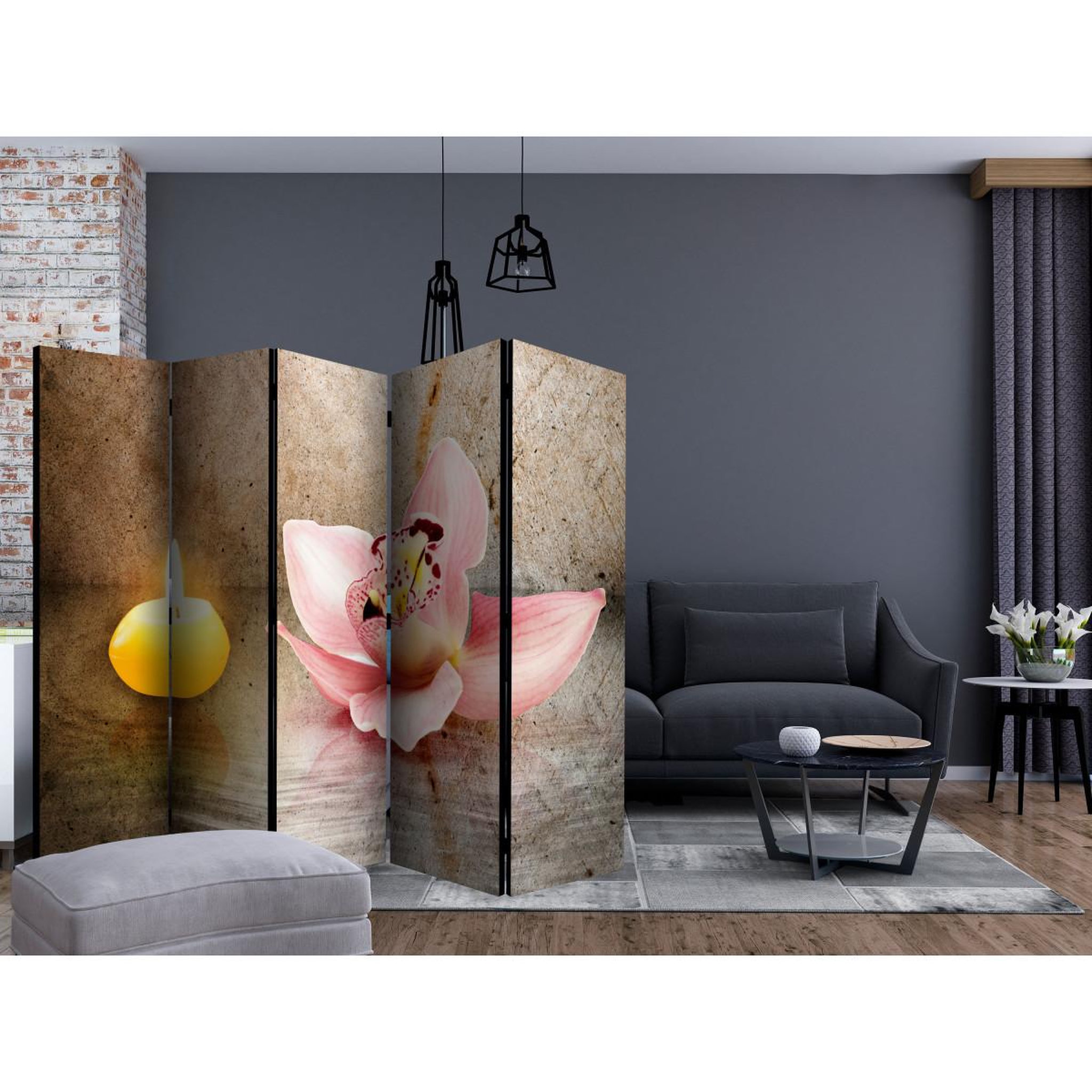 Voir la diapositive 2 : Paris Prix Paravent 5 volets  romantic evening ii  172x225cm