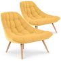 Voir la diapositive 1 : Paris Prix Lot de 2 Fauteuils Scandinaves  Johan  86cm Jaune