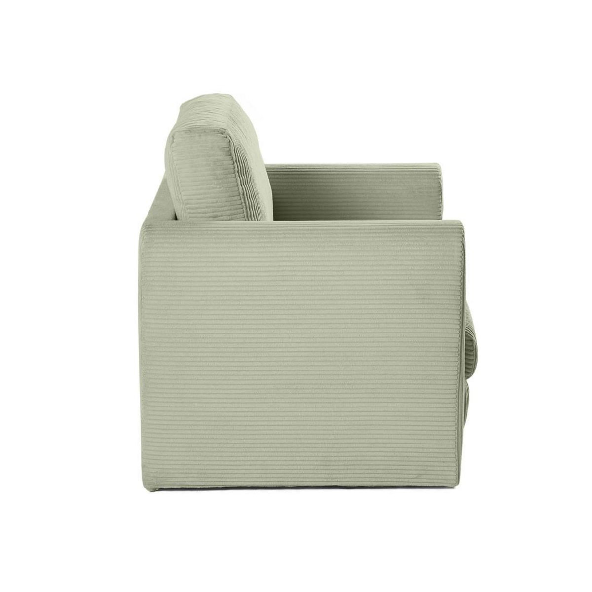 BEST MOBILIER Marilia - fauteuil - convertible déplimousse - en velours côtelé