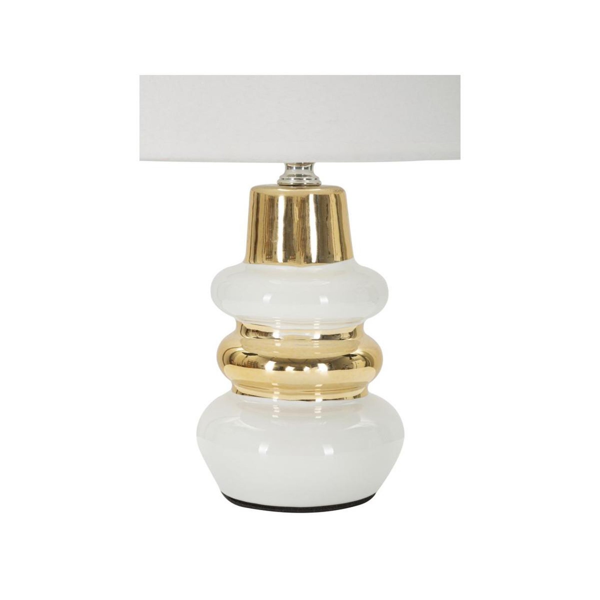 Voir la diapositive 2 : Paris Prix Lampe à poser en céramique  liara  32cm blanc & or