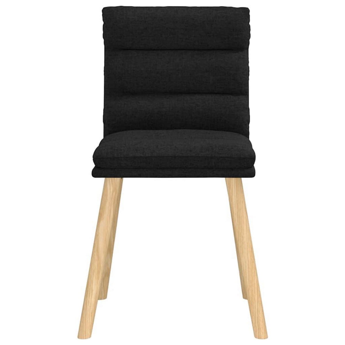 VIDAXL Chaises a manger lot de 2 noir tissu