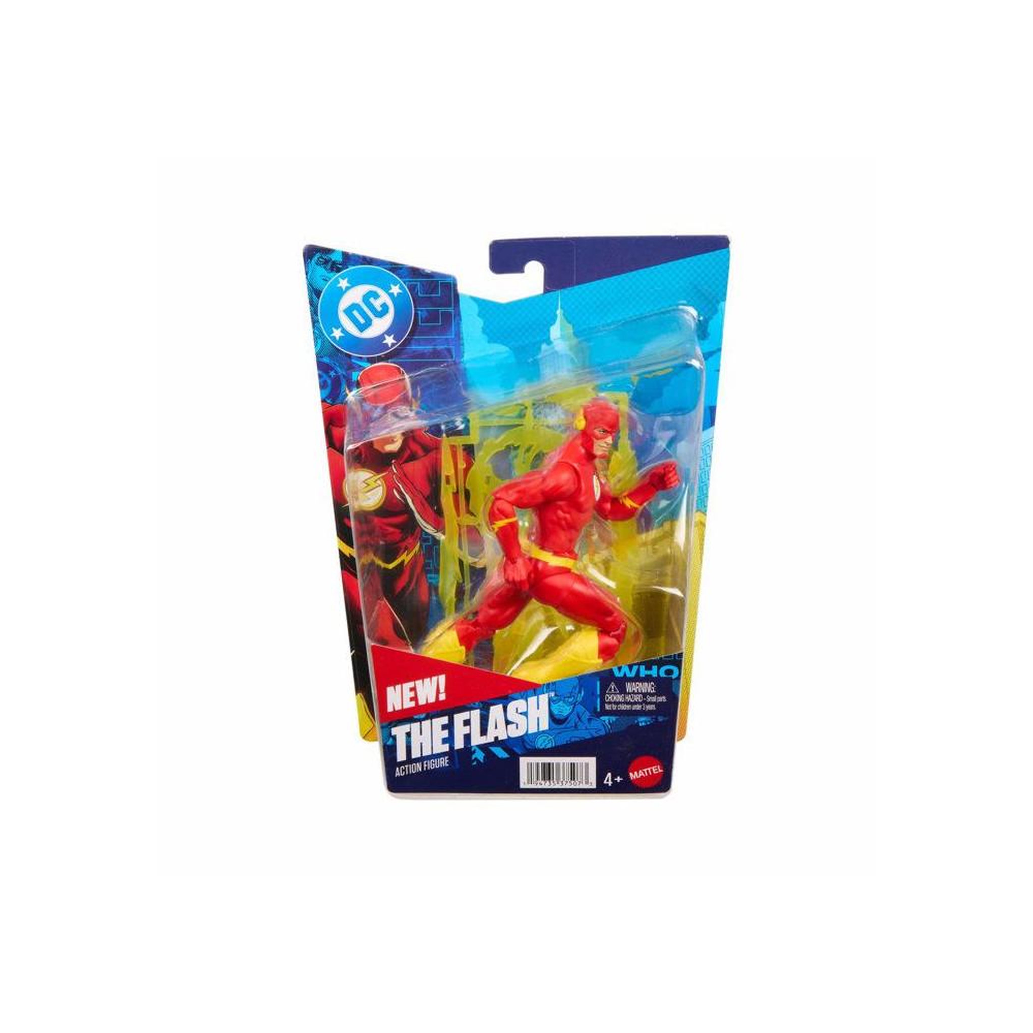 MATTEL Figurine articulée dc premier flash 16,5 cm, 22 points d'articulation avec accessoires effets de vitesse