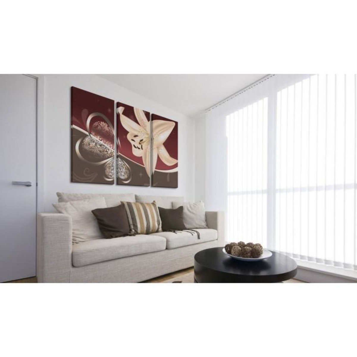 Paris Prix Tableau Imprimé 5 Panneaux  Abstractions avec Lys