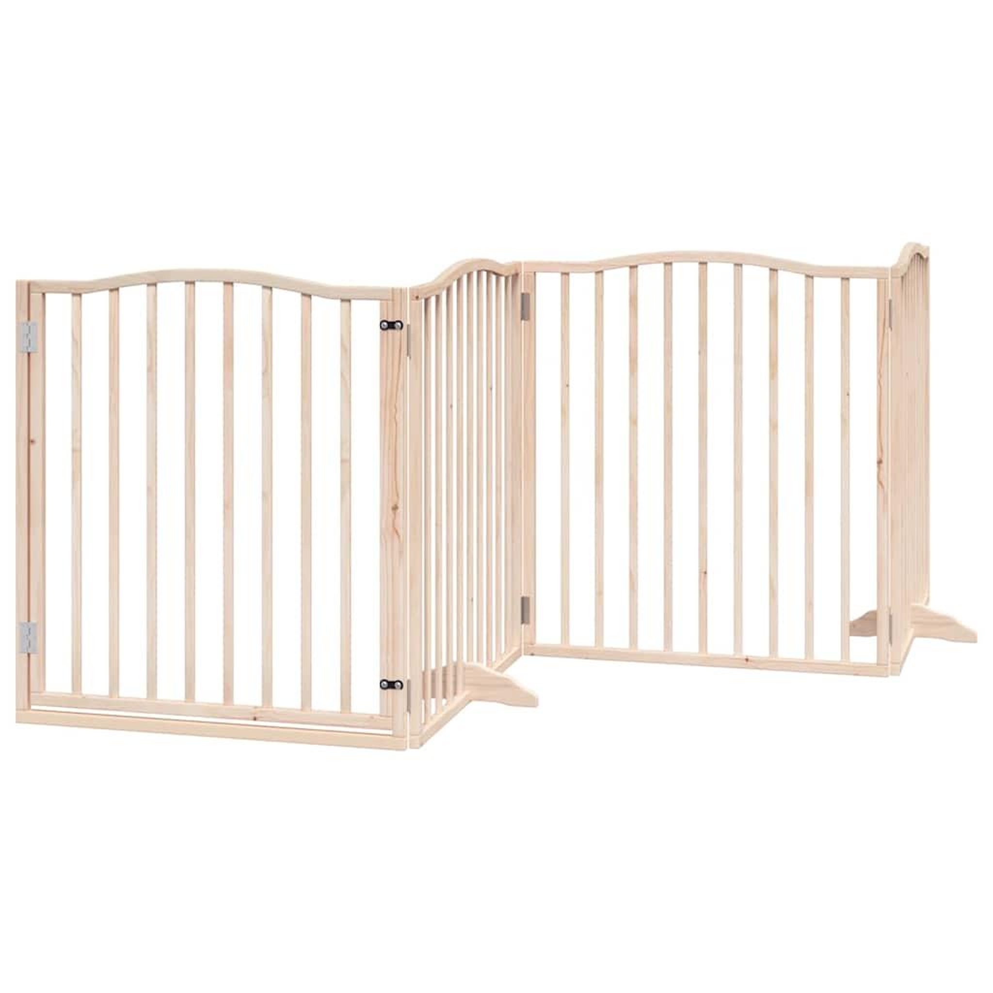 Voir la diapositive 4 : VIDAXL Barriere pour chien porte pliable 10 panneaux bois de peuplier